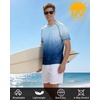 image:imageRoadbox Mens Swim Shirts Short Sleeve UPF 50 UV Sun Protection SPF Rash Guard Quick Dry Surf Water Beach Fishing T ShirtNavy Blue Gradient
