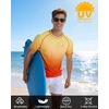 image:imageRoadbox Mens Swim Shirts Short Sleeve UPF 50 UV Sun Protection SPF Rash Guard Quick Dry Surf Water Beach Fishing T ShirtRed Orange Yellow Gradient