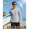 image:imageRoadbox Mens UPF 50 Long Sleeve Rash Guard Lightweight Quick Dry UV Sun Protection Swim Shirt for Fishing Workout RunningLight Gray