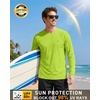 image:imageRoadbox Mens UPF 50 Long Sleeve Rash Guard Lightweight Quick Dry UV Sun Protection Swim Shirt for Fishing Workout RunningLime Green