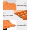 image:imageRoadbox Mens UPF 50 Long Sleeve Rash Guard Lightweight Quick Dry UV Sun Protection Swim Shirt for Fishing Workout RunningOrange