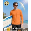 image:imageRoadbox Mens UPF 50 Long Sleeve Rash Guard Lightweight Quick Dry UV Sun Protection Swim Shirt for Fishing Workout RunningOrange