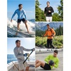 image:imageRoadbox Mens UPF 50 Long Sleeve Rash Guard Lightweight Quick Dry UV Sun Protection Swim Shirt for Fishing Workout RunningRed