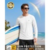image:imageRoadbox Mens UPF 50 Long Sleeve Rash Guard Lightweight Quick Dry UV Sun Protection Swim Shirt for Fishing Workout RunningWhite