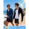 image:imageRoadbox Mens UPF 50 Sun Protection Hoodie Jacket UV Fishing Hiking Long Sleeve Shirts Lightweight Full Zip with PocketsBlack