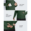 image:imageRoadbox Mens UPF 50 Sun Protection Hoodie Jacket UV Fishing Hiking Long Sleeve Shirts Lightweight Full Zip with PocketsGreen