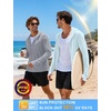 image:imageRoadbox Mens UPF 50 Sun Protection Hoodie Jacket UV Fishing Hiking Long Sleeve Shirts Lightweight Full Zip with PocketsLight Blue