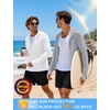 image:imageRoadbox Mens UPF 50 Sun Protection Hoodie Jacket UV Fishing Hiking Long Sleeve Shirts Lightweight Full Zip with PocketsLight Gray