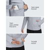 image:imageRoadbox Mens UPF 50 Sun Protection Hoodie Jacket UV Fishing Hiking Long Sleeve Shirts Lightweight Full Zip with PocketsLight Gray