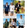 image:imageRoadbox Mens UPF 50 Sun Protection Hoodie Jacket UV Fishing Hiking Long Sleeve Shirts Lightweight Full Zip with PocketsLight Gray