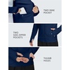image:imageRoadbox Mens UPF 50 Sun Protection Hoodie Jacket UV Fishing Hiking Long Sleeve Shirts Lightweight Full Zip with PocketsNavy Blue
