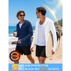 image:imageRoadbox Mens UPF 50 Sun Protection Hoodie Jacket UV Fishing Hiking Long Sleeve Shirts Lightweight Full Zip with PocketsWhite
