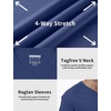 image:imageRoadbox Mens UPF 50 Swim Shirts Sun Protection V Neck Short Sleeve Rash Guard Athletic TShirt for Hiking Surfing BeachDark Blue