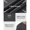image:imageRoadbox Mens UPF 50 Swim Shirts Sun Protection V Neck Short Sleeve Rash Guard Athletic TShirt for Hiking Surfing BeachDark Gray