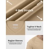image:imageRoadbox Mens UPF 50 Swim Shirts Sun Protection V Neck Short Sleeve Rash Guard Athletic TShirt for Hiking Surfing BeachKhaki