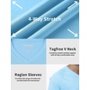 image:imageRoadbox Mens UPF 50 Swim Shirts Sun Protection V Neck Short Sleeve Rash Guard Athletic TShirt for Hiking Surfing BeachLight Blue