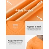image:imageRoadbox Mens UPF 50 Swim Shirts Sun Protection V Neck Short Sleeve Rash Guard Athletic TShirt for Hiking Surfing BeachOrange