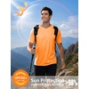 image:imageRoadbox Mens UPF 50 Swim Shirts Sun Protection V Neck Short Sleeve Rash Guard Athletic TShirt for Hiking Surfing BeachOrange