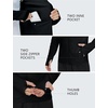 image:imageRoadbox Mens UPF 50 UV Sun Protection Hoodie Jacket Lightweight Full Zip Fishing Shirts for Hiking Running WorkoutBlack