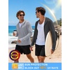 image:imageRoadbox Mens UPF 50 UV Sun Protection Hoodie Jacket Lightweight Full Zip Fishing Shirts for Hiking Running WorkoutDark Gray