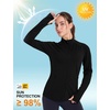 image:imageRoadbox Womens UPF 50 Lightweight Athletic Jackets Zip Up Long Sleeve Sun UV Protection Shirts for Workout Running HikingBlack