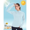 image:imageRoadbox Womens UPF 50 Lightweight Athletic Jackets Zip Up Long Sleeve Sun UV Protection Shirts for Workout Running HikingLight Blue