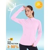 image:imageRoadbox Womens UPF 50 Lightweight Athletic Jackets Zip Up Long Sleeve Sun UV Protection Shirts for Workout Running HikingPink