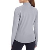 image:imageRoadbox Womens UPF 50 Lightweight Athletic Jackets Zip Up Long Sleeve Sun UV Protection Shirts for Workout Running HikingSilver Gray