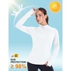 image:imageRoadbox Womens UPF 50 Lightweight Athletic Jackets Zip Up Long Sleeve Sun UV Protection Shirts for Workout Running HikingWhite