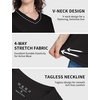 image:imageRoadbox Womens UPF 50 Sun Protection Shirts Moisture Wicking V Neck Short Sleeve Rash Guard Athletic Running Workout Tops01 Black