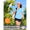 image:imageRoadbox Womens UPF 50 Sun Protection Shirts Moisture Wicking V Neck Short Sleeve Rash Guard Athletic Running Workout Tops02 Light Blue
