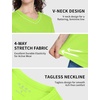 image:imageRoadbox Womens UPF 50 Sun Protection Shirts Moisture Wicking V Neck Short Sleeve Rash Guard Athletic Running Workout Tops05 Green