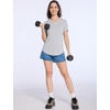 image:imageRoadbox Womens UPF 50 Sun Protection Shirts Moisture Wicking V Neck Short Sleeve Rash Guard Athletic Running Workout Tops06 Gray