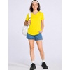 image:imageRoadbox Womens UPF 50 Sun Protection Shirts Moisture Wicking V Neck Short Sleeve Rash Guard Athletic Running Workout Tops08 Yellow