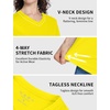 image:imageRoadbox Womens UPF 50 Sun Protection Shirts Moisture Wicking V Neck Short Sleeve Rash Guard Athletic Running Workout Tops08 Yellow