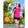 image:imageRoadbox Womens UPF 50 Sun Protection Shirts Moisture Wicking V Neck Short Sleeve Rash Guard Athletic Running Workout Tops10 Light Red