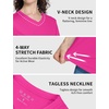 image:imageRoadbox Womens UPF 50 Sun Protection Shirts Moisture Wicking V Neck Short Sleeve Rash Guard Athletic Running Workout Tops10 Light Red