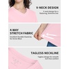 image:imageRoadbox Womens UPF 50 Sun Protection Shirts Moisture Wicking V Neck Short Sleeve Rash Guard Athletic Running Workout Tops11 Pink