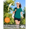 image:imageRoadbox Womens UPF 50 Sun Protection Shirts Moisture Wicking V Neck Short Sleeve Rash Guard Athletic Running Workout Tops13 Light Green