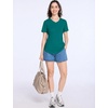 image:imageRoadbox Womens UPF 50 Sun Protection Shirts Moisture Wicking V Neck Short Sleeve Rash Guard Athletic Running Workout Tops13 Light Green