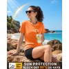 image:imageRoadbox Womens Workout Tops Short Sleeve UPF 50 Sun Protection Shirts Quick Dry Athletic Gym Running Hiking Tee ShirtBright Orange