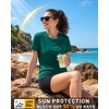 image:imageRoadbox Womens Workout Tops Short Sleeve UPF 50 Sun Protection Shirts Quick Dry Athletic Gym Running Hiking Tee ShirtJade Green
