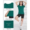 image:imageRoadbox Womens Workout Tops Short Sleeve UPF 50 Sun Protection Shirts Quick Dry Athletic Gym Running Hiking Tee ShirtJade Green