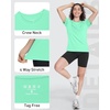 image:imageRoadbox Womens Workout Tops Short Sleeve UPF 50 Sun Protection Shirts Quick Dry Athletic Gym Running Hiking Tee ShirtMint Green