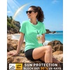 image:imageRoadbox Womens Workout Tops Short Sleeve UPF 50 Sun Protection Shirts Quick Dry Athletic Gym Running Hiking Tee ShirtMint Green