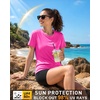 image:imageRoadbox Womens Workout Tops Short Sleeve UPF 50 Sun Protection Shirts Quick Dry Athletic Gym Running Hiking Tee ShirtRose Red