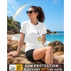 image:imageRoadbox Womens Workout Tops Short Sleeve UPF 50 Sun Protection Shirts Quick Dry Athletic Gym Running Hiking Tee ShirtWhite