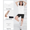image:imageRoadbox Womens Workout Tops Short Sleeve UPF 50 Sun Protection Shirts Quick Dry Athletic Gym Running Hiking Tee ShirtWhite