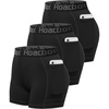 image:imageRoadbox 3 Womens Spandex Compression Shorts 3 Pack Volleyball Yoga Shorts Athletic Biker Shorts for Workout Running Gym