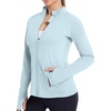 image:imageRoadbox Womens UPF 50 Lightweight Athletic Jackets Zip Up Long Sleeve Sun UV Protection Shirts for Workout Running HikingLight Blue